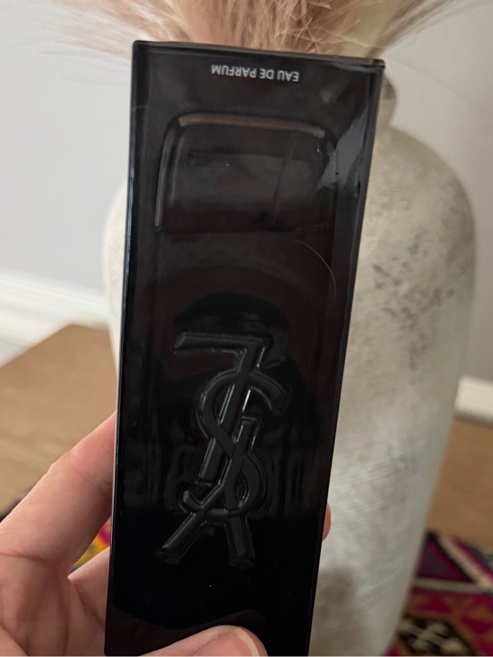 Yves Saint Laurent Black Glossy 'MYSLF' Eau de Parfum Bottle 3.3oz 3/4 full - Picture 3 of 4